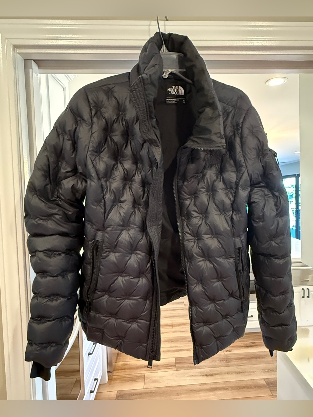 The North Face Holladown 550 Down Cropped Puffer Jacket Black XL